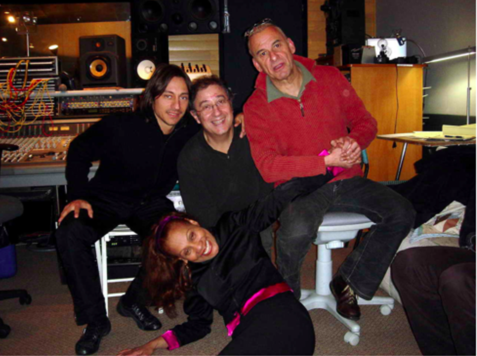 Photo de Bob Sinclar, Salomé de Bahia, Alain Wisniak, Michel Fugain au Studio Paira